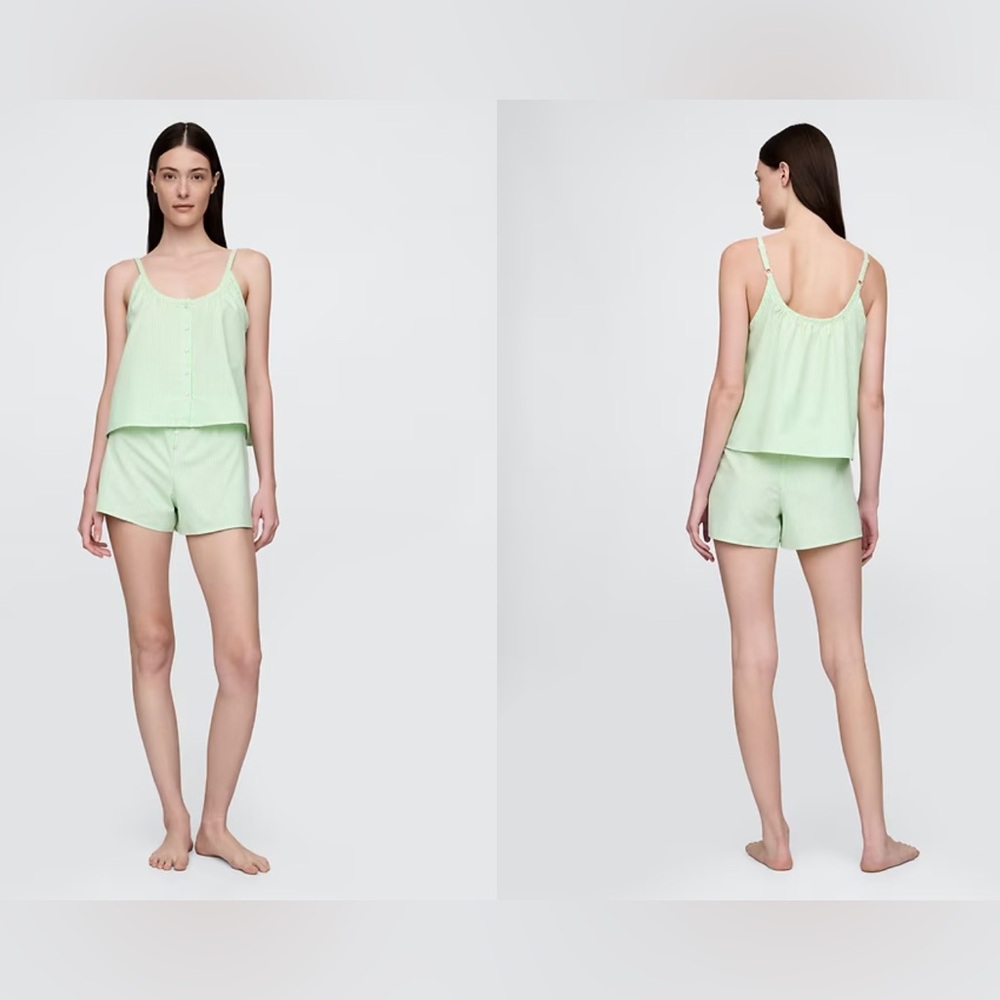 The GAP, SOLD OUT 100% COTTON, Poplin Pajama Short Set, Women’s Size Large